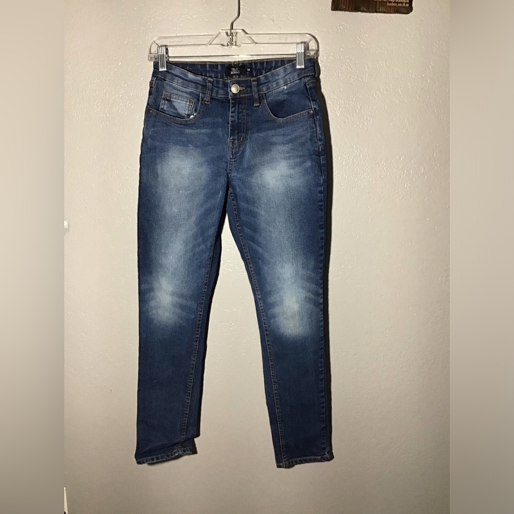 True Índigo Boy’s Slim Jeans Blue Dark Wash Size 14